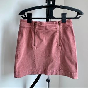 Madewell Pink Corduroy Skirt